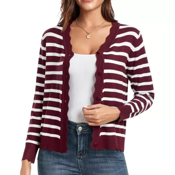 Wine White Striped