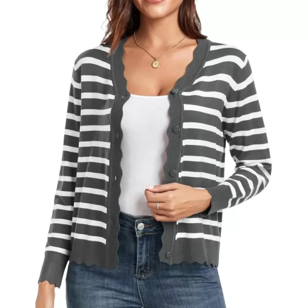 Gray White Striped