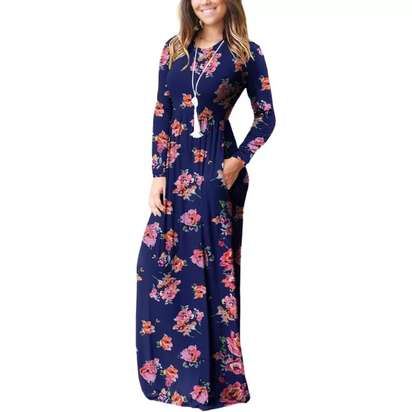 GRECERELLE Womens 2024 Maxi Dresses Long Sleeve Casual Long T Shirt Dress Travel Vacation Outfits