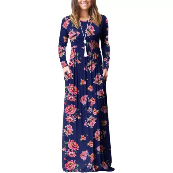 GRECERELLE Womens 2024 Maxi Dresses Long Sleeve Casual Long T Shirt Dress Travel Vacation Outfits
