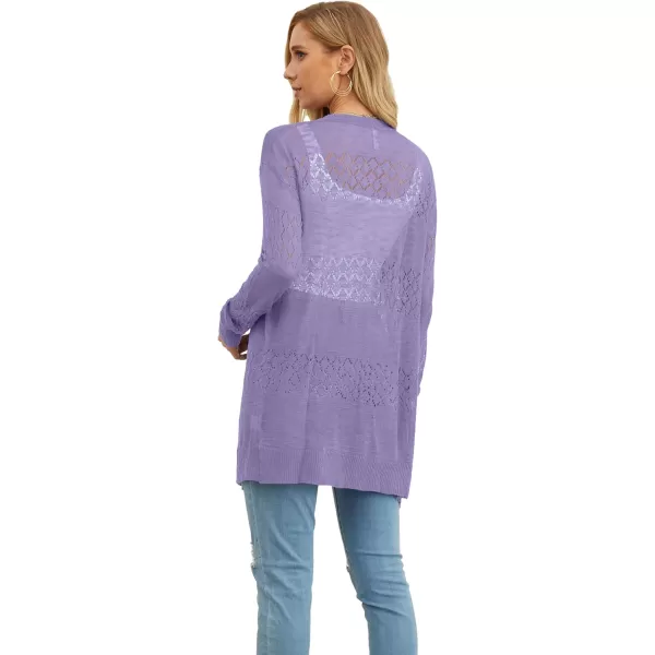 GRECERELLE Women Cardigan Sweaters Lightweight Crochet Long Sleeve Loose Soft Drape Open Front Cardigans Boho Beach Coverups