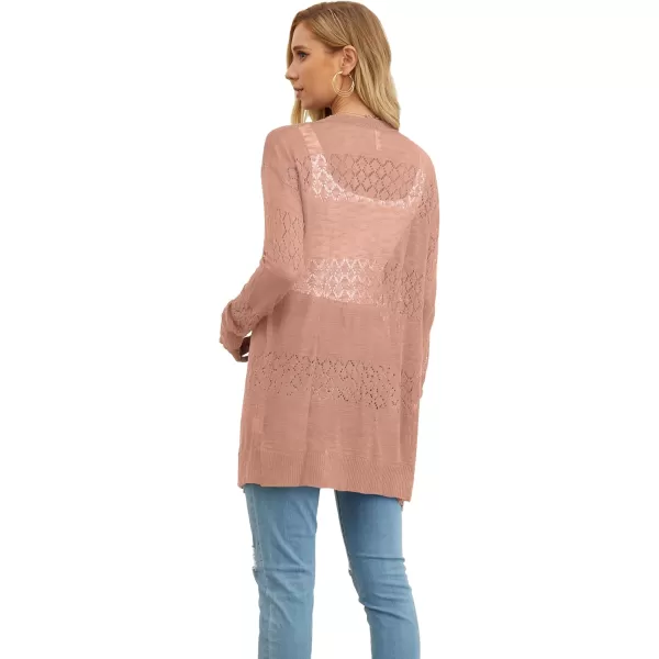 GRECERELLE Women Cardigan Sweaters Lightweight Crochet Long Sleeve Loose Soft Drape Open Front Cardigans Boho Beach Coverups