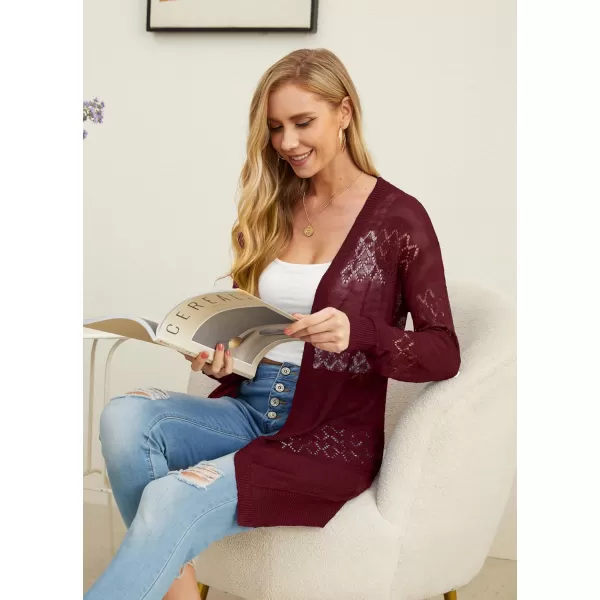 GRECERELLE Women Cardigan Sweaters Lightweight Crochet Long Sleeve Loose Soft Drape Open Front Cardigans Boho Beach Coverups