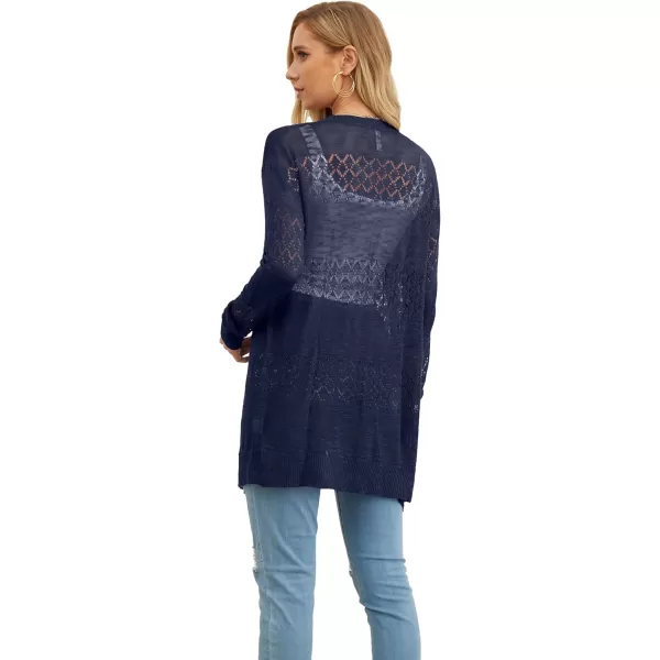 GRECERELLE Women Cardigan Sweaters Lightweight Crochet Long Sleeve Loose Soft Drape Open Front Cardigans Boho Beach Coverups