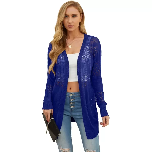 GRECERELLE Women Cardigan Sweaters Lightweight Crochet Long Sleeve Loose Soft Drape Open Front Cardigans Boho Beach Coverups