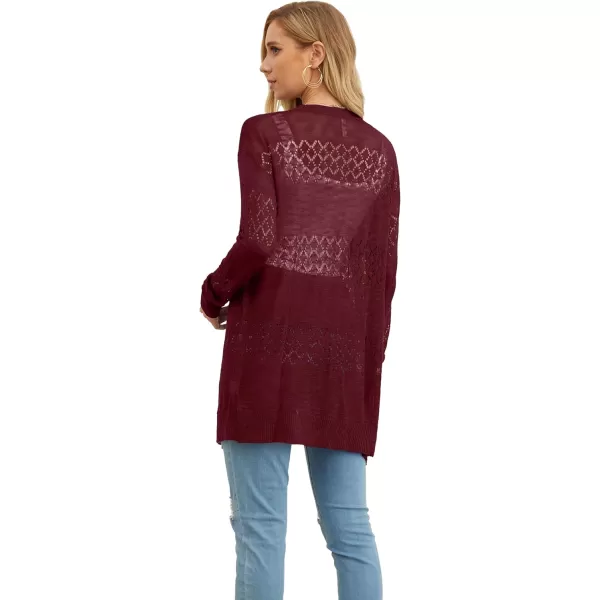 GRECERELLE Women Cardigan Sweaters Lightweight Crochet Long Sleeve Loose Soft Drape Open Front Cardigans Boho Beach Coverups