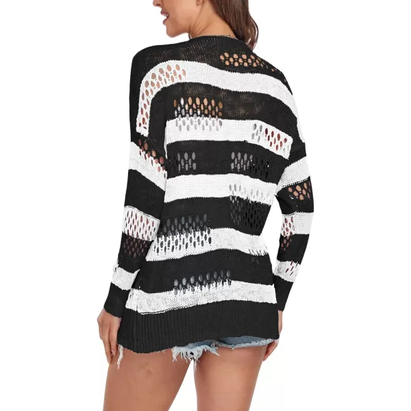 GRECERELLE Womens 2024 Summer Crochet Cardigan Sweaters Long Sleeve Boho Oversized Open Front Outwear