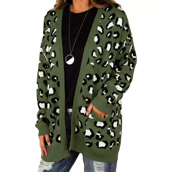 GRECERELLE Women's Long Sleeve Loose Knit Cable Open Front Button Down Cardigan Sweater Outerwear Coat with Pockets