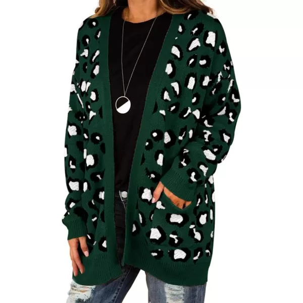 GRECERELLE Women's Long Sleeve Loose Knit Cable Open Front Button Down Cardigan Sweater Outerwear Coat with Pockets