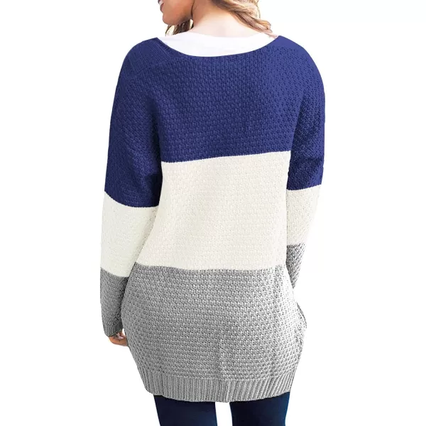 GRECERELLE Women's Loose Open Front Long Sleeve Chunky Knit Cable Cardigans Sweater with Pockets