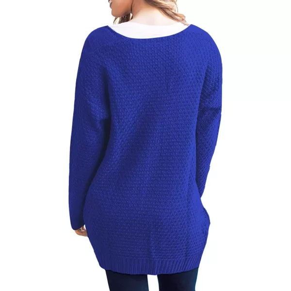 GRECERELLE Women's Loose Open Front Long Sleeve Chunky Knit Cable Cardigans Sweater with Pockets