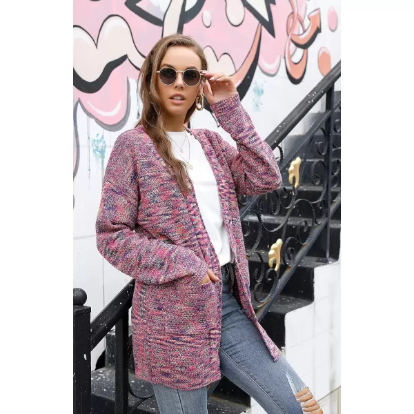 GRECERELLE Women's Loose Open Front Long Sleeve Chunky Knit Cable Cardigans Sweater with Pockets