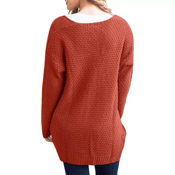 GRECERELLE Women's Loose Open Front Long Sleeve Chunky Knit Cable Cardigans Sweater with Pockets