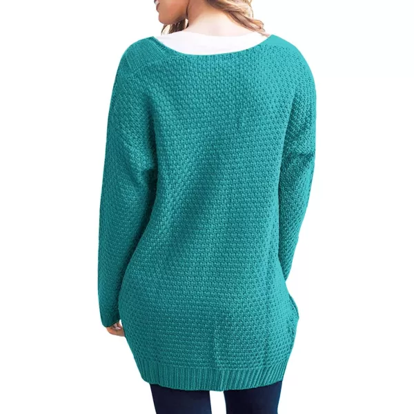 GRECERELLE Women's Loose Open Front Long Sleeve Chunky Knit Cable Cardigans Sweater with Pockets