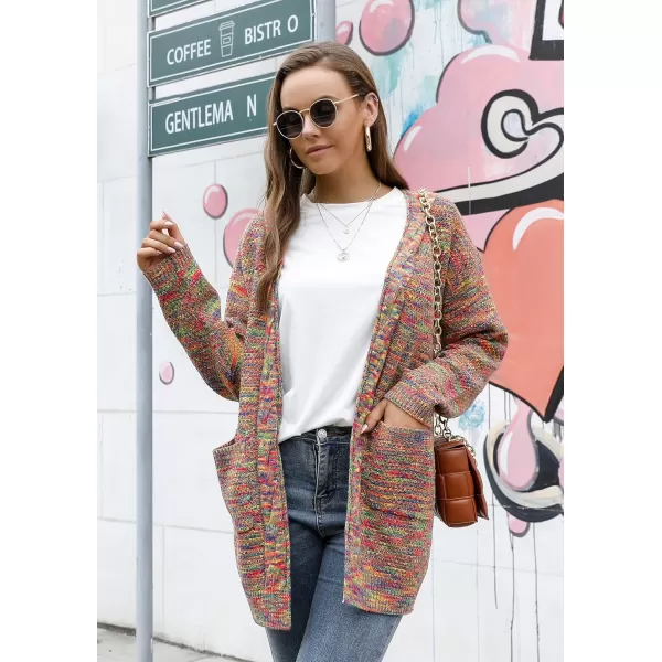 GRECERELLE Women's Loose Open Front Long Sleeve Chunky Knit Cable Cardigans Sweater with Pockets