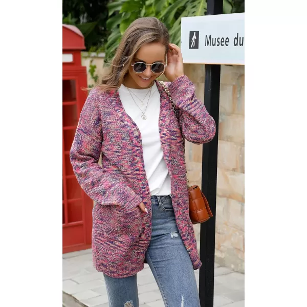 GRECERELLE Women's Loose Open Front Long Sleeve Chunky Knit Cable Cardigans Sweater with Pockets
