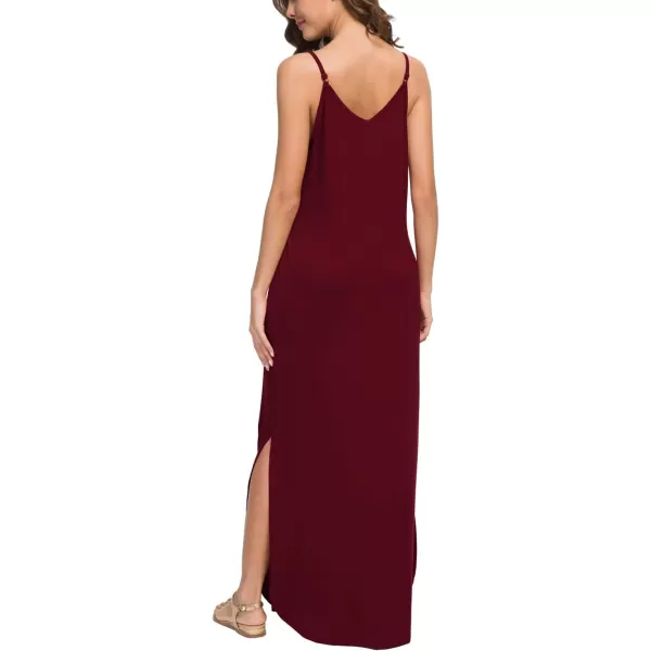 GRECERELLE Women's Summer Casual Loose Dress Beach Cover Up Long Cami Maxi Dresses with Pocket
