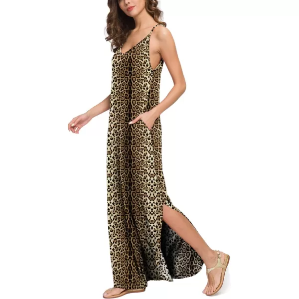 GRECERELLE Women's Summer Casual Loose Dress Beach Cover Up Long Cami Maxi Dresses with Pocket