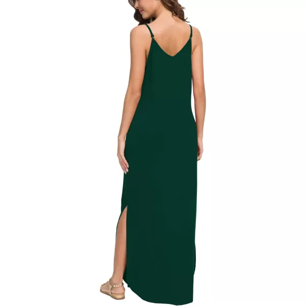 GRECERELLE Women's Summer Casual Loose Dress Beach Cover Up Long Cami Maxi Dresses with Pocket