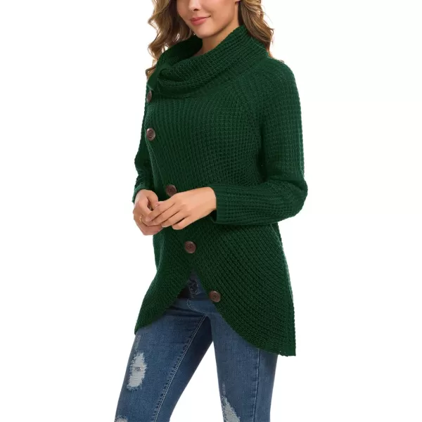GRECERELLE Womens Turtleneck Sweaters 2024 Fall Chunky Long Sleeve Asymmetric Knit Pullover Sweaters