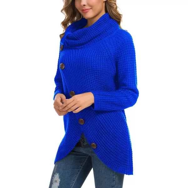 GRECERELLE Womens Turtleneck Sweaters 2024 Fall Chunky Long Sleeve Asymmetric Knit Pullover Sweaters