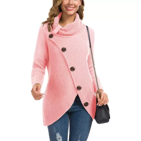 GRECERELLE Womens Turtleneck Sweaters 2024 Fall Chunky Long Sleeve Asymmetric Knit Pullover Sweaters