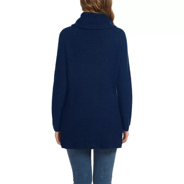 GRECERELLE Womens Turtleneck Sweaters 2024 Fall Chunky Long Sleeve Asymmetric Knit Pullover Sweaters