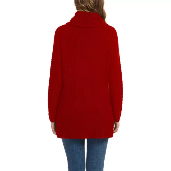 GRECERELLE Womens Turtleneck Sweaters 2024 Fall Chunky Long Sleeve Asymmetric Knit Pullover Sweaters