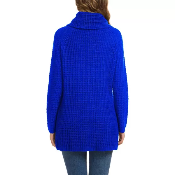 GRECERELLE Womens Turtleneck Sweaters 2024 Fall Chunky Long Sleeve Asymmetric Knit Pullover Sweaters