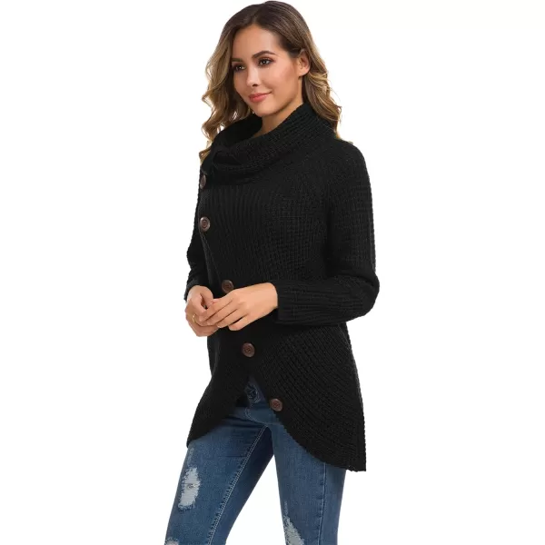 GRECERELLE Womens Turtleneck Sweaters 2024 Fall Chunky Long Sleeve Asymmetric Knit Pullover Sweaters