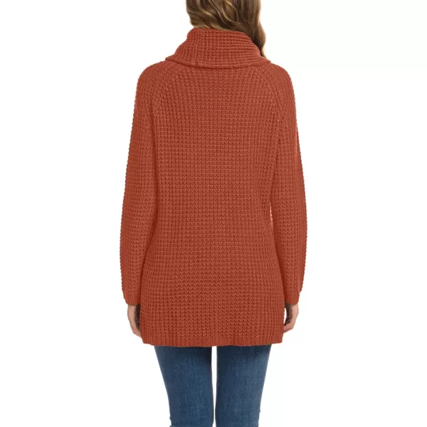 GRECERELLE Womens Turtleneck Sweaters 2024 Fall Chunky Long Sleeve Asymmetric Knit Pullover Sweaters