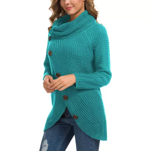 GRECERELLE Womens Turtleneck Sweaters 2024 Fall Chunky Long Sleeve Asymmetric Knit Pullover Sweaters