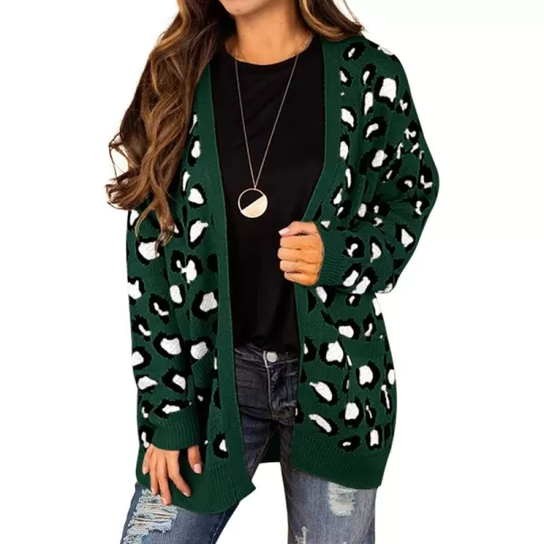 B-09 Leopard Print Dark Green
