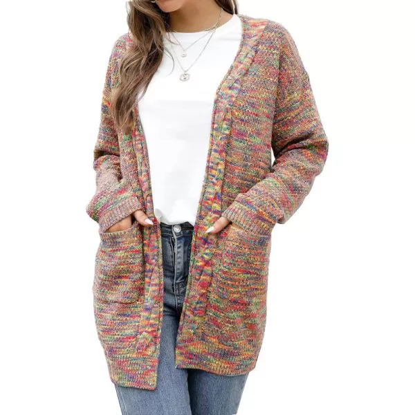 GRECERELLE Women's Loose Open Front Long Sleeve Chunky Knit Cable Cardigans Sweater with Pockets