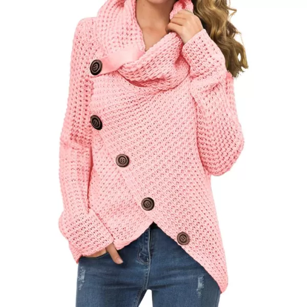 GRECERELLE Womens Turtleneck Sweaters 2024 Fall Chunky Long Sleeve Asymmetric Knit Pullover Sweaters