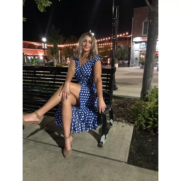 GRECERELLE 2024 Women's Spring Summer Boho Floral Print V-Neck Faux Wrap Maxi Dress for Wedding Guest, Graduation, Party