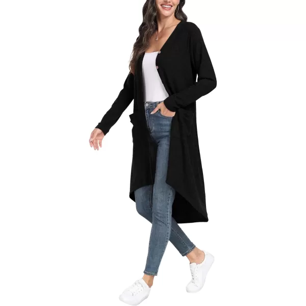 GRECERELLE Womens 2024 Long Sleeve Button Down Long Cardigans Casual Open Front Knit Sweaters Jackets Outerwear with Pockets