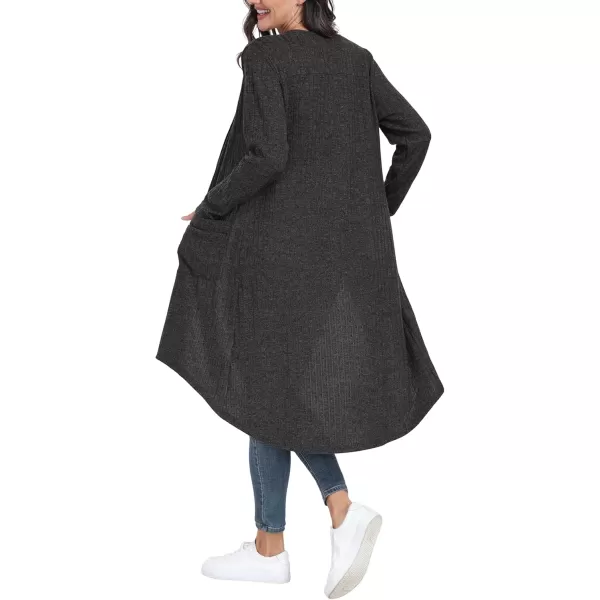 GRECERELLE Womens 2024 Long Sleeve Button Down Long Cardigans Casual Open Front Knit Sweaters Jackets Outerwear with Pockets