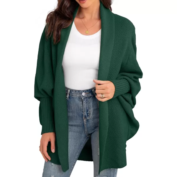GRECERELLE Women's Kimono Batwing Cable Open Front Knitted Slouchy Oversized Wrap Cardigan Sweater Outwear Coat