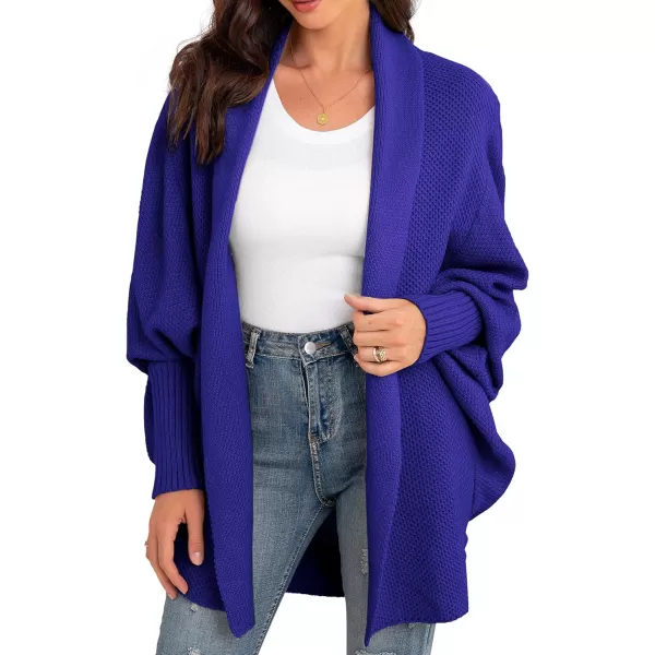GRECERELLE Women's Kimono Batwing Cable Open Front Knitted Slouchy Oversized Wrap Cardigan Sweater Outwear Coat