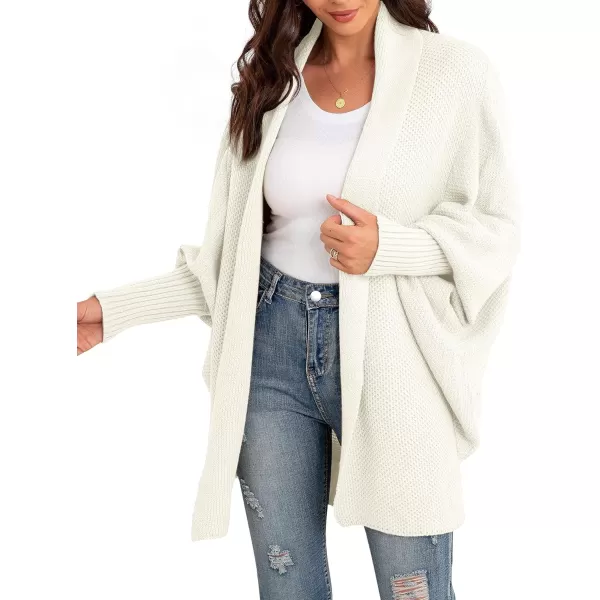 GRECERELLE Women's Kimono Batwing Cable Open Front Knitted Slouchy Oversized Wrap Cardigan Sweater Outwear Coat