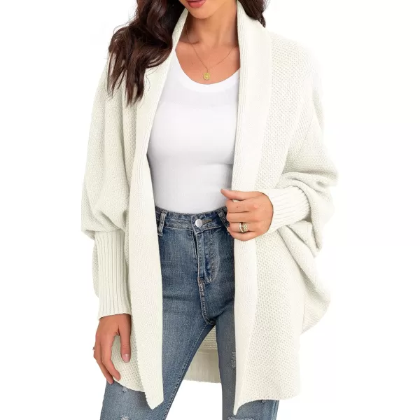 GRECERELLE Women's Kimono Batwing Cable Open Front Knitted Slouchy Oversized Wrap Cardigan Sweater Outwear Coat
