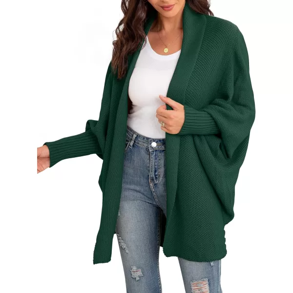 GRECERELLE Women's Kimono Batwing Cable Open Front Knitted Slouchy Oversized Wrap Cardigan Sweater Outwear Coat