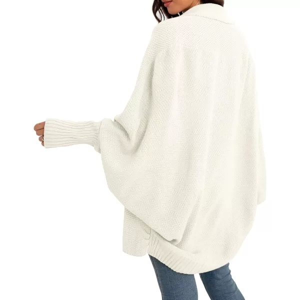 GRECERELLE Women's Kimono Batwing Cable Open Front Knitted Slouchy Oversized Wrap Cardigan Sweater Outwear Coat