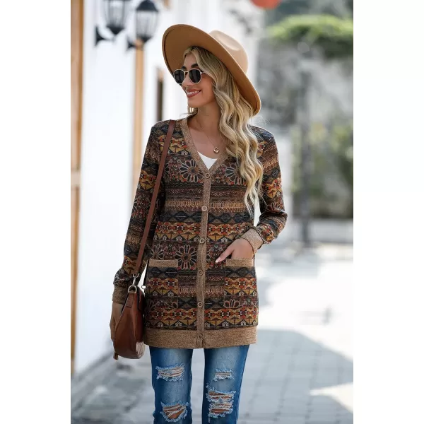 GRECERELLE Women's Long Sleeve Open Front Cardigan Button Down Ribbed Lightweight Knit Outerwear with Pocket