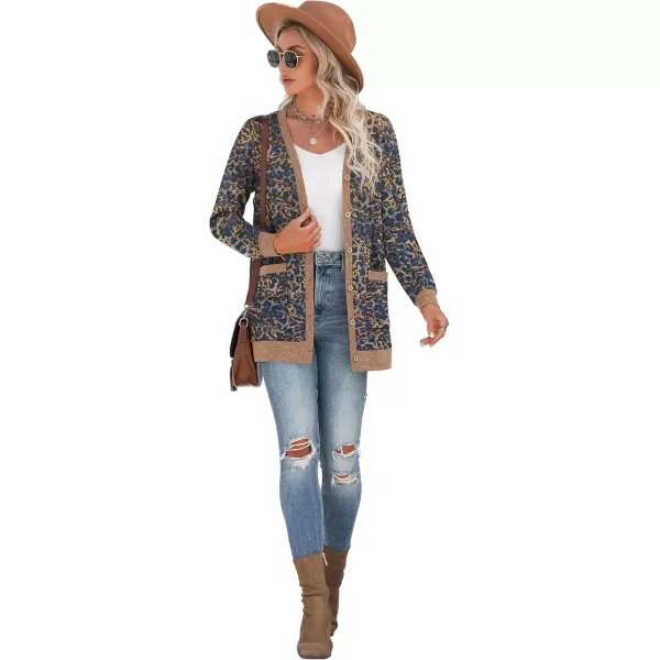 GRECERELLE Women's Long Sleeve Open Front Cardigan Button Down Ribbed Lightweight Knit Outerwear with Pocket