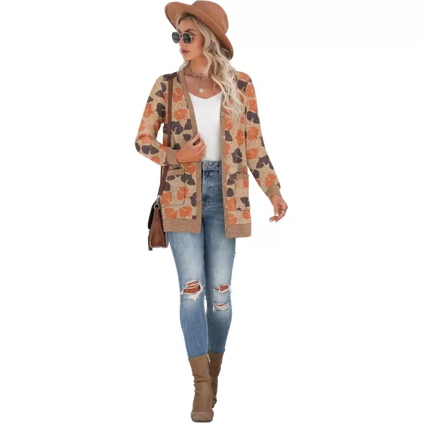 GRECERELLE Women's Long Sleeve Open Front Cardigan Button Down Ribbed Lightweight Knit Outerwear with Pocket
