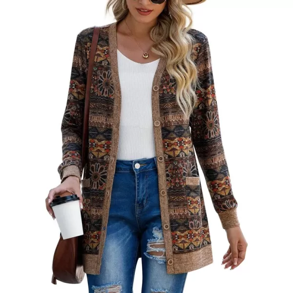 Round Flower Brown