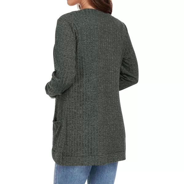 GRECERELLE Womens 2024 Long Sleeve Open Front Casual Lightweight Sweater Cardigan with Pockets