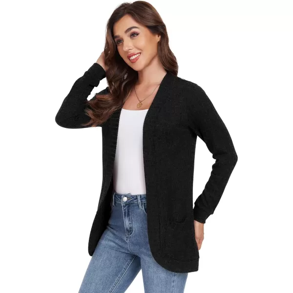 GRECERELLE Womens 2024 Long Sleeve Open Front Casual Lightweight Sweater Cardigan with Pockets